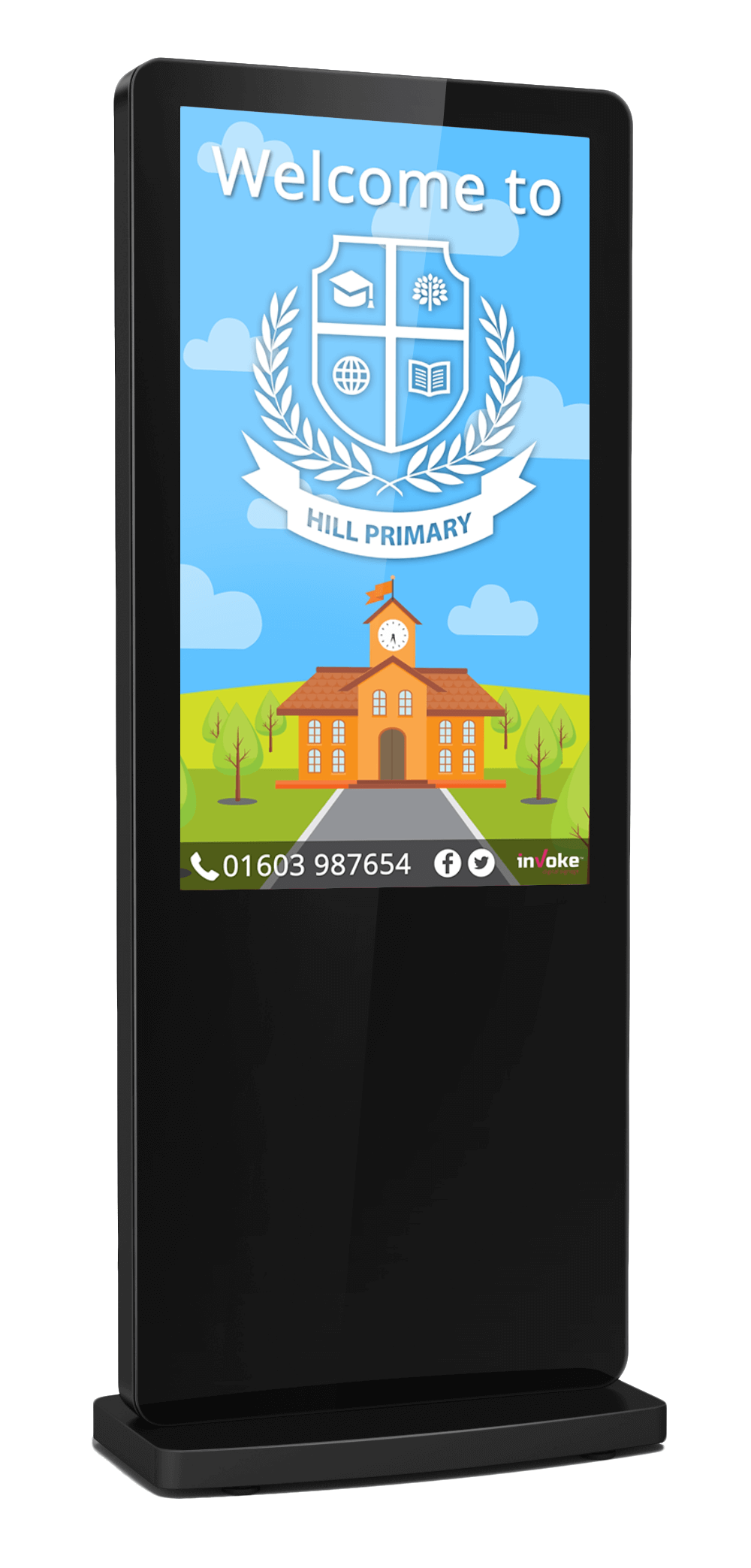 free standing digital display screens uk free sample